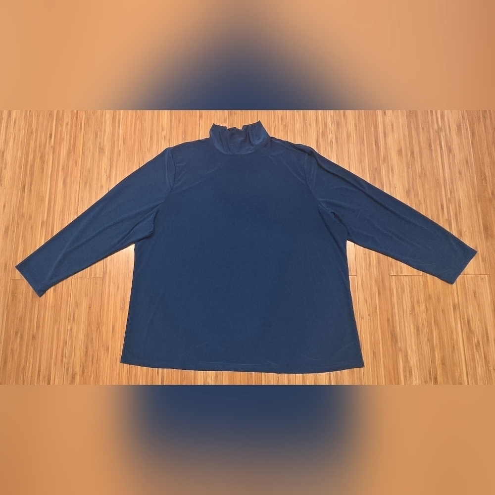 CJ BANKS Navy Blue Long Sleeve Top
